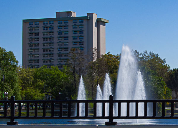 A sunny fountain somewhere in Orlando....