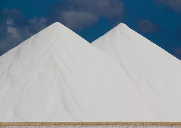 There were actually three salt piles, but with the...