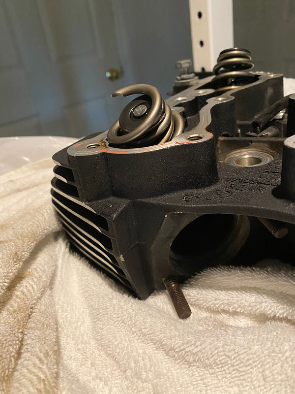 broken exhaust valve spring...
