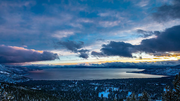 Lake Tahoe Panorama from the Mt. Rose Highway view...