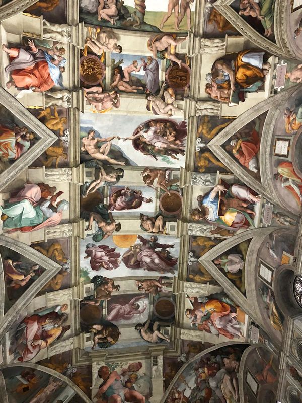 Maya's photo of Michael Angelo's painting in the S...