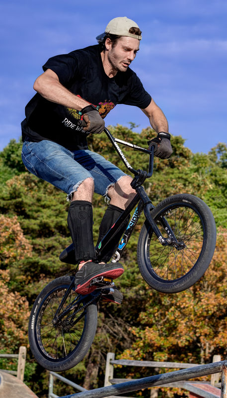 BMX Rider doing bunny hops with the AF-P 70-300mm ...