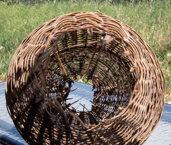 A basket within a basket to prevent fish from swim...