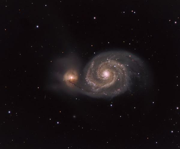 LRGB image of M51 the Whirlpool Galaxy...