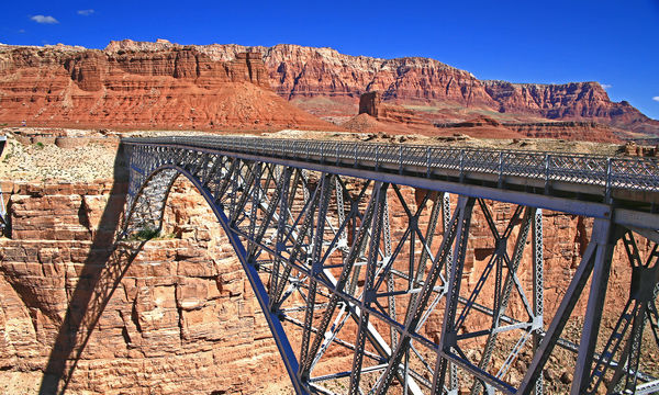 Arched highway bridge in Utah...