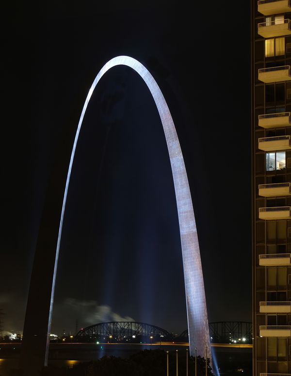Arch in St Louis, Missouri at night...