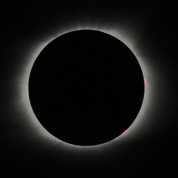 Totality with shorter exposure to bring out the re...
