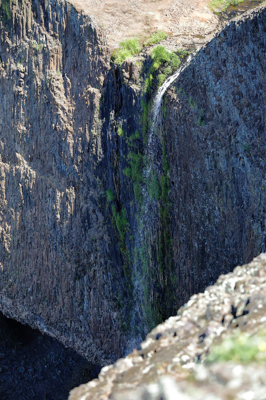 Phantom Falls is ~130 from top to the rocks below....