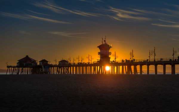 End of the day at Huntington Beach...
