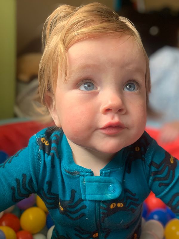 Leo at 14 months - Big Blue Eyes...