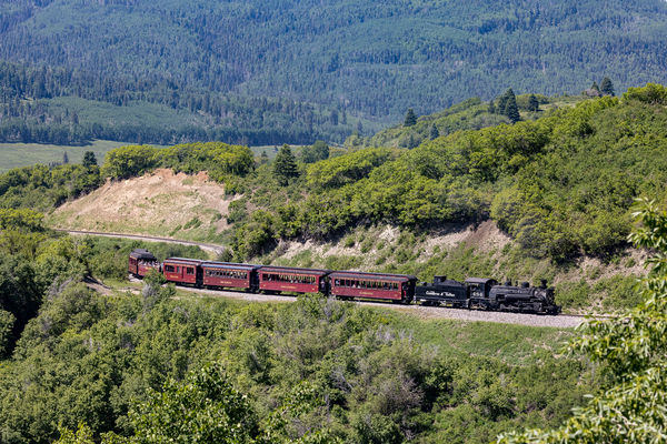 Loco No. 494 leads C&T passenger train to Osier on...