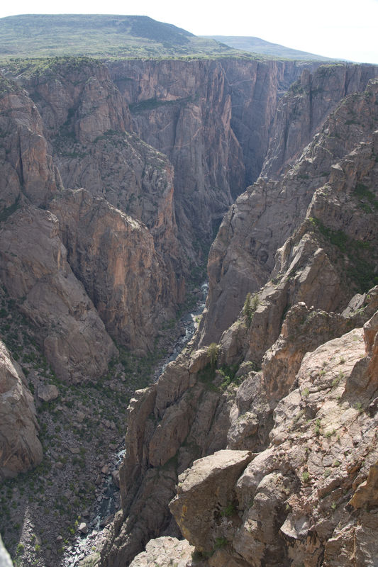 Looking down from an overlook, Black Canyon of the...