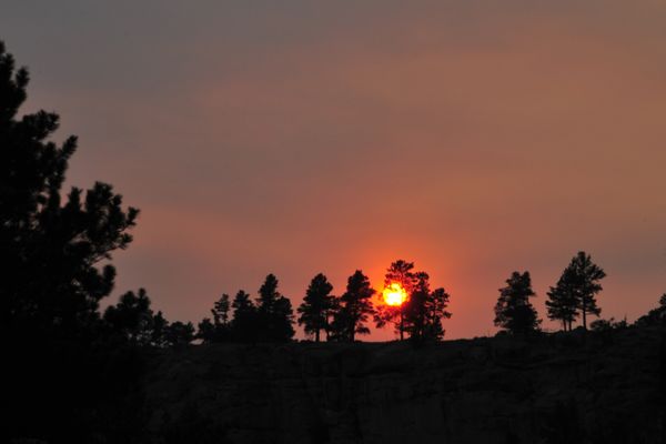 And as we finished, a smoky sunset...