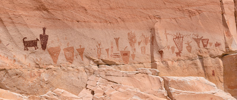 This is another rock art panel in Horseshoe Canyon...
