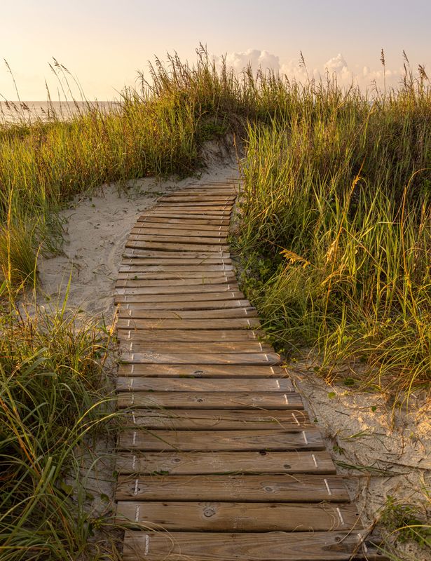 This is a different style of walkway to the beach....