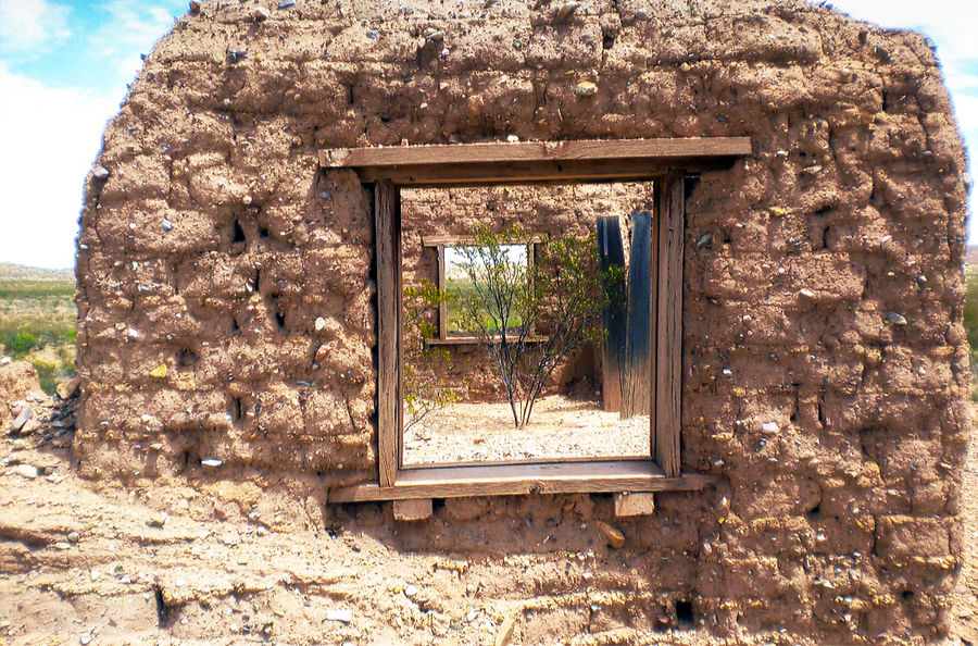 Old adobe house...