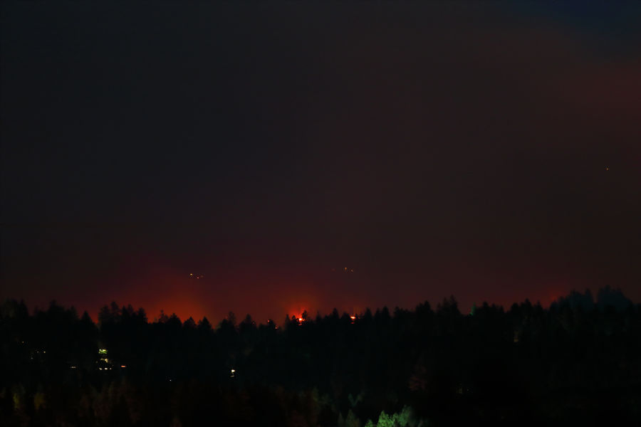 500mm view of the fires glow at night....