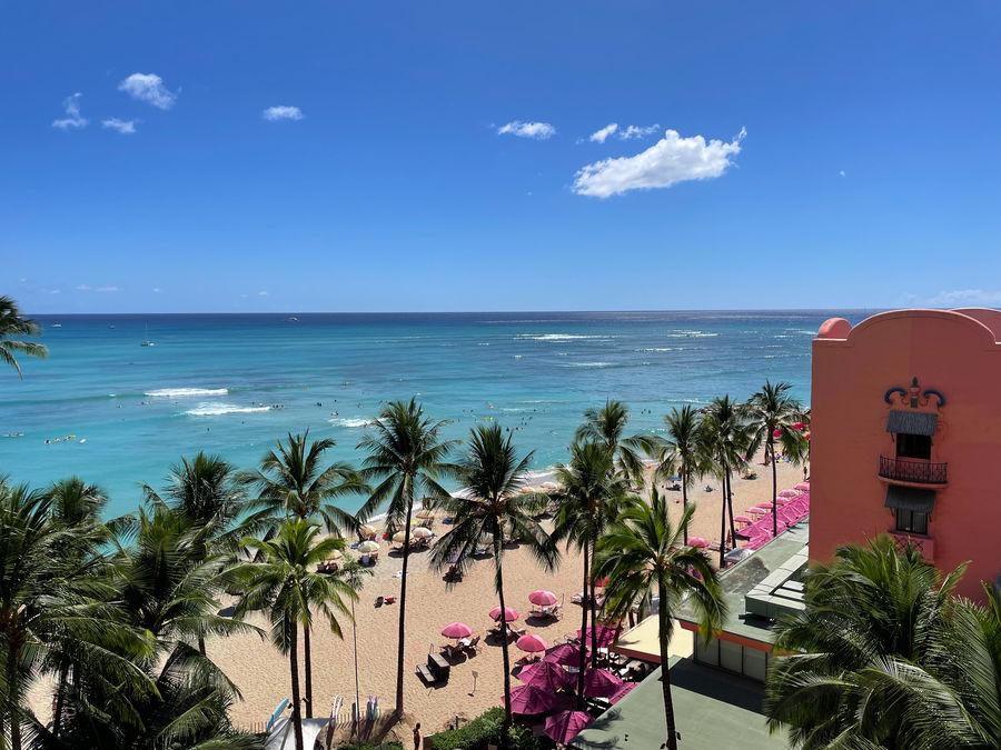 View from our room at the Royal Hawaiian Waikiki B...