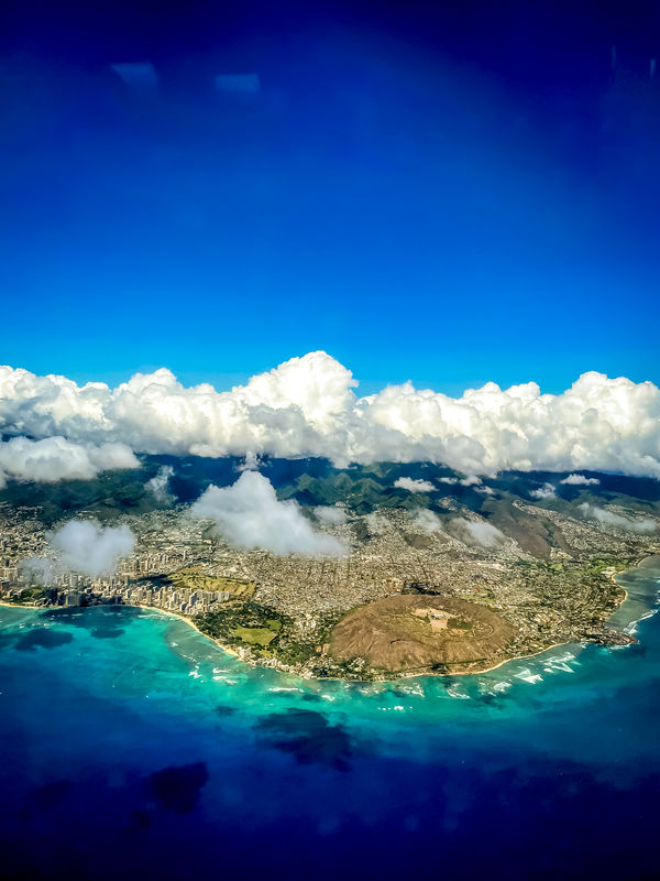 Oahu from the plane...
