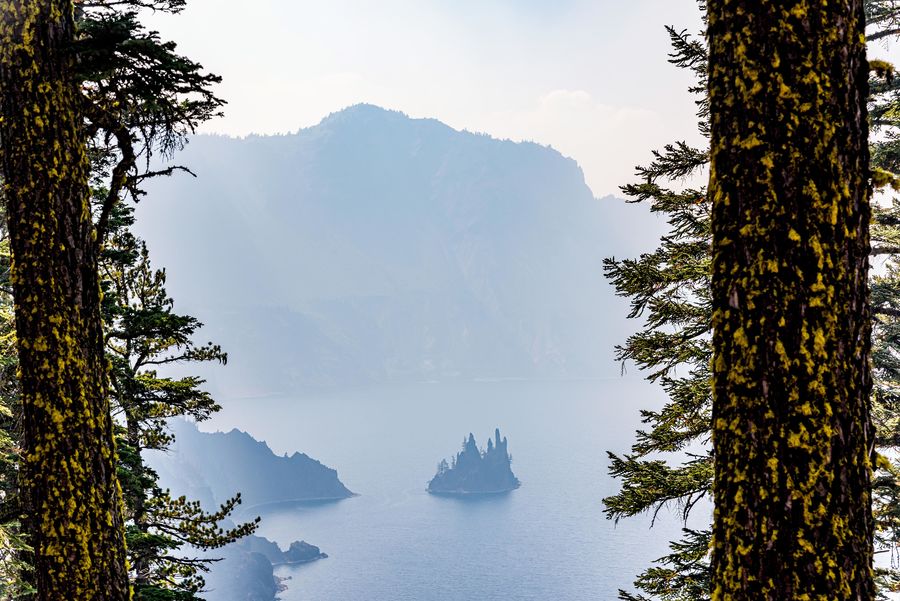 Phantom Ship the small island in Crater Lake is a ...