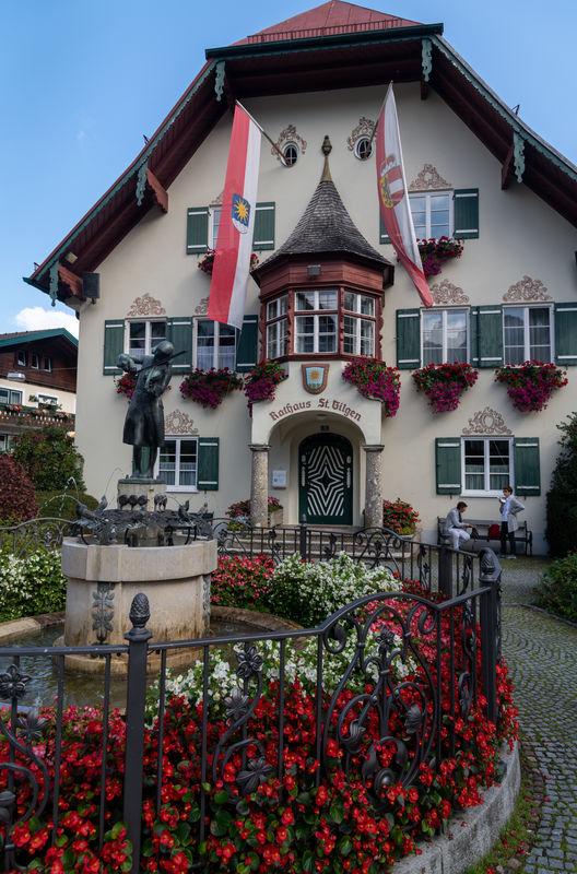 The Rathaus (City Hall) in St, Gilgen. This is abo...
