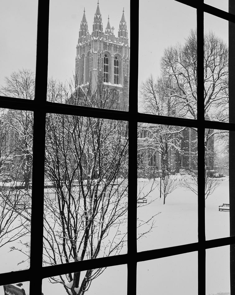 View from St. Mary's Hall, the Jesuit residence....