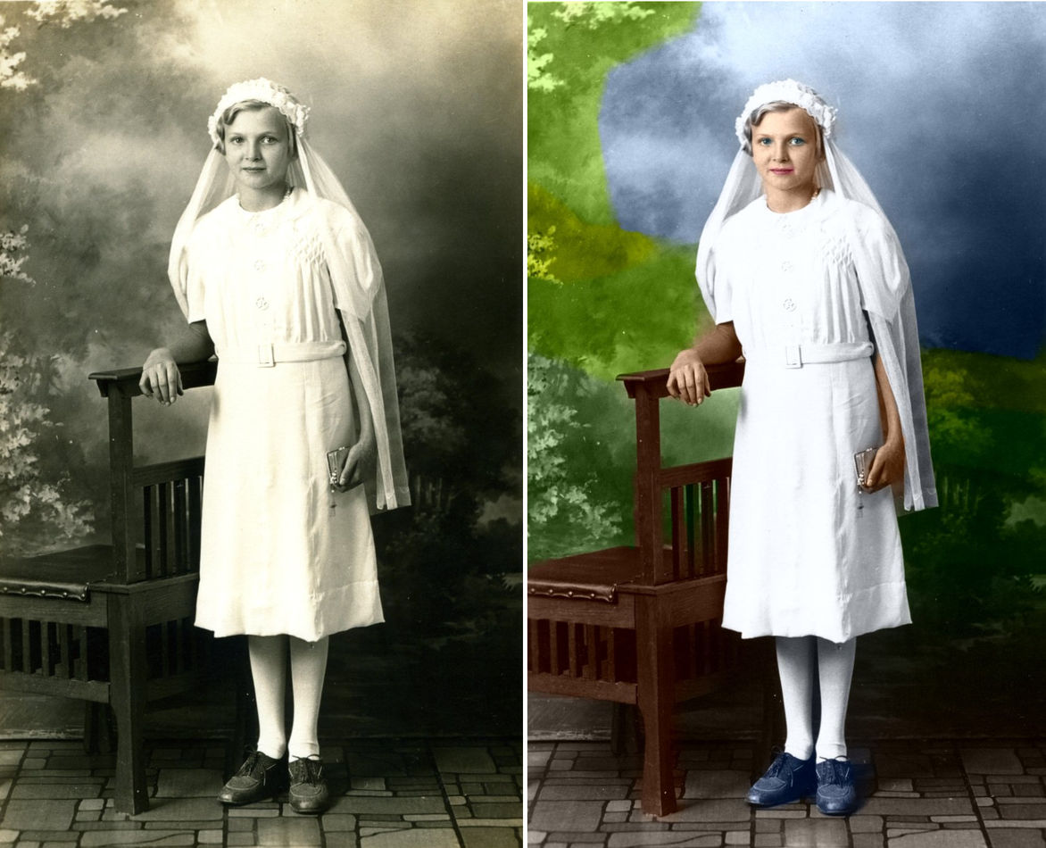 3. Joan's Mother at age 8 - 1st Holy Communion - 1...