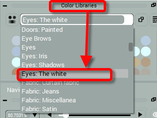First select one of the Color Libraries...