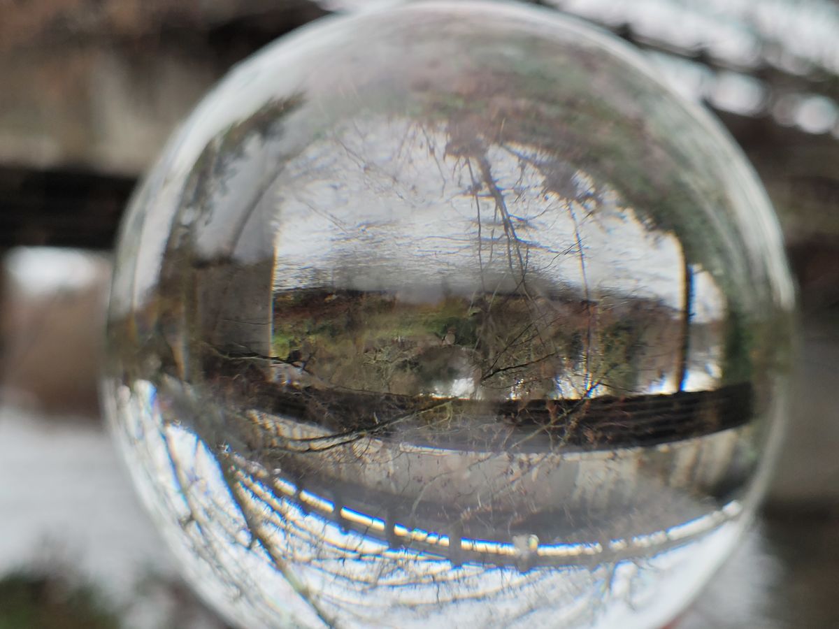 Crystal ball image taken at the Puyallup River Bri...