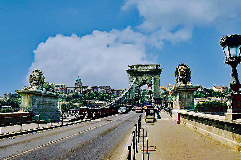 The Chain Link Bridge over the Danube River....