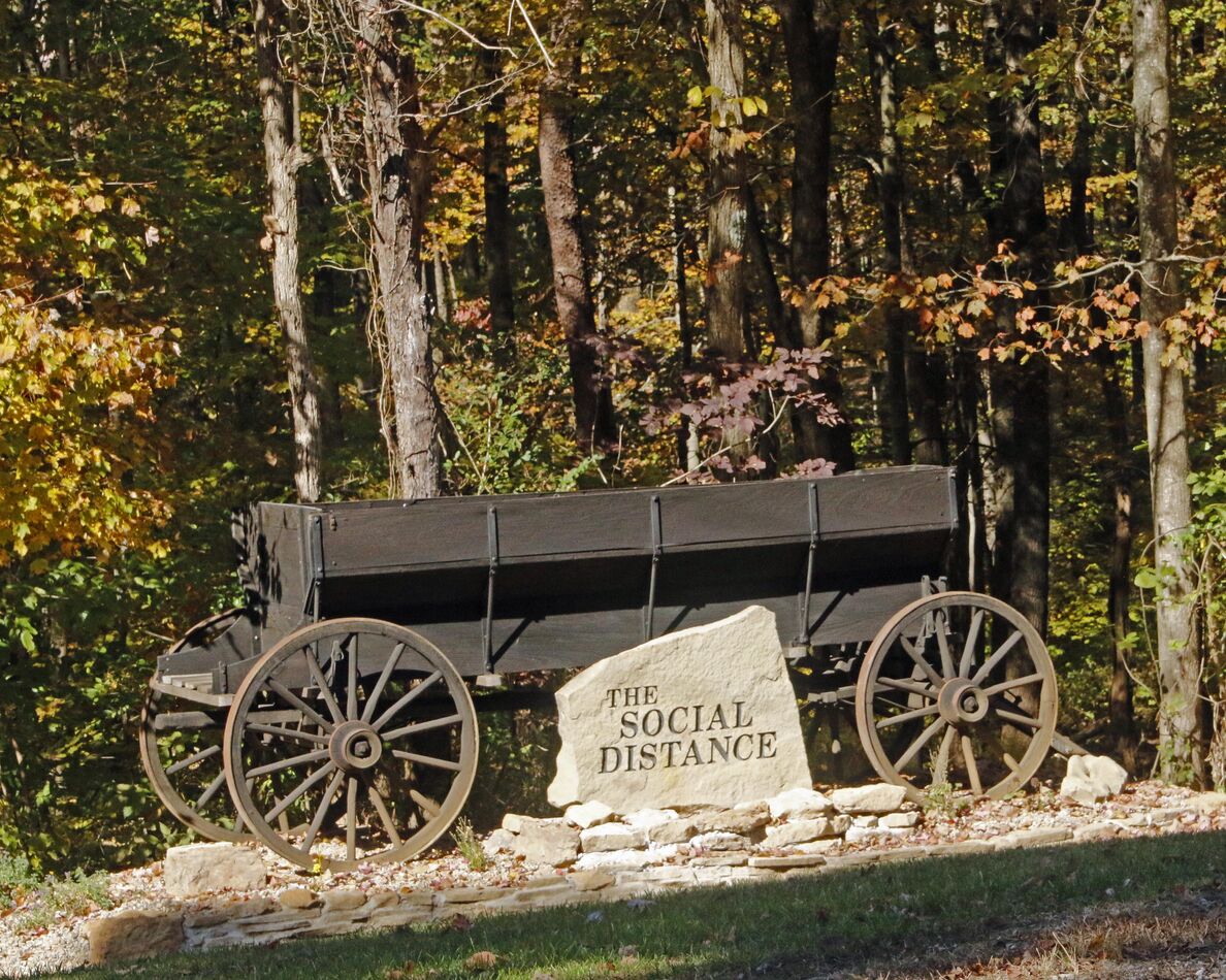 Found this wagon at the entrance road to a group o...