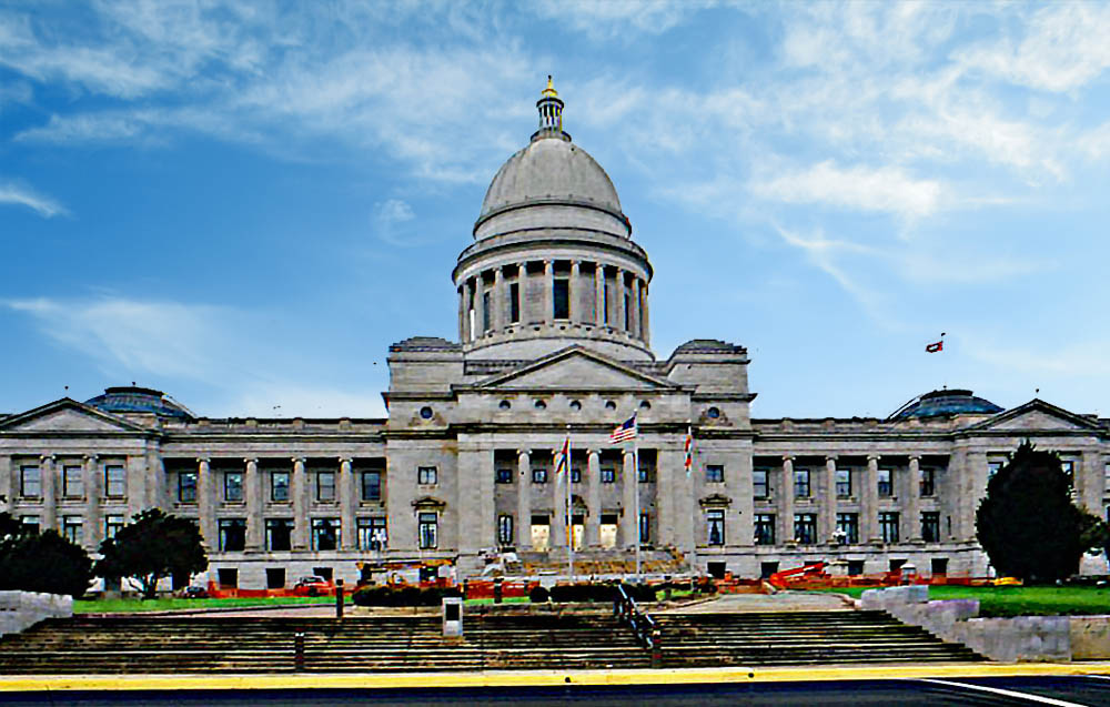 State Capital Building in Little Rock....