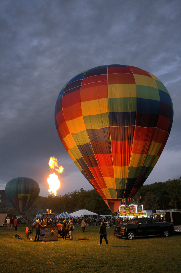 Lasers, Fireworks, Glowing Balloons Slatington Hot Air Balloon