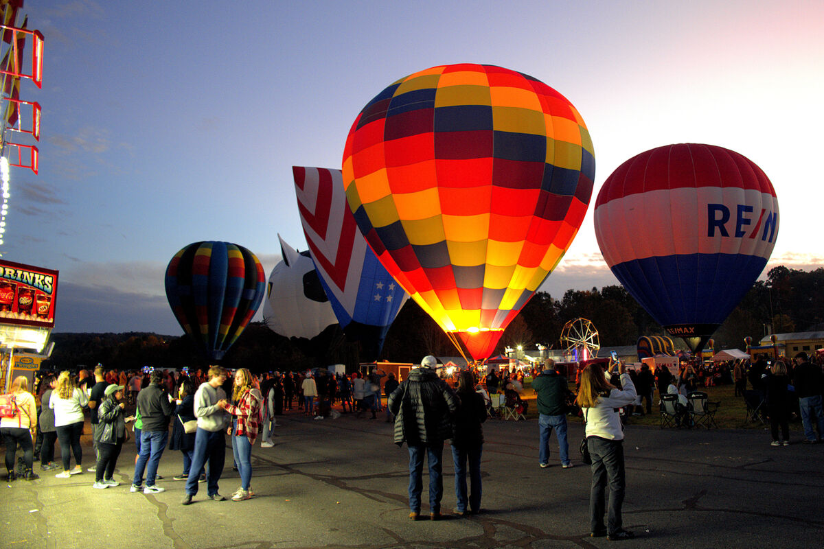 Lasers, Fireworks, Glowing Balloons Slatington Hot Air Balloon
