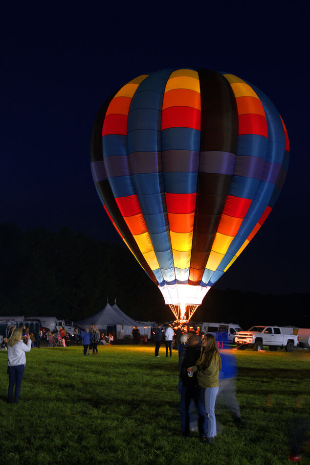 Lasers, Fireworks, Glowing Balloons Slatington Hot Air Balloon