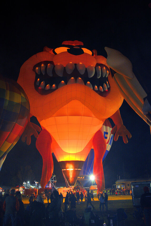 Lasers, Fireworks, Glowing Balloons Slatington Hot Air Balloon