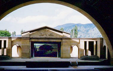 Passion Play Stage.  The play was first performed ...