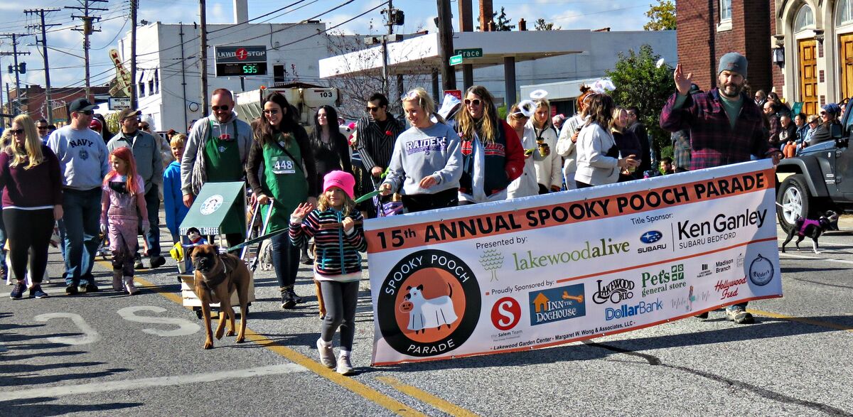 Spooky Pooch Parade in Lakewood, Ohio.