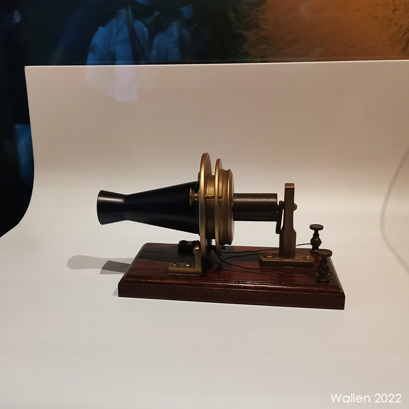 A plinthed display highlight: The world's first te...