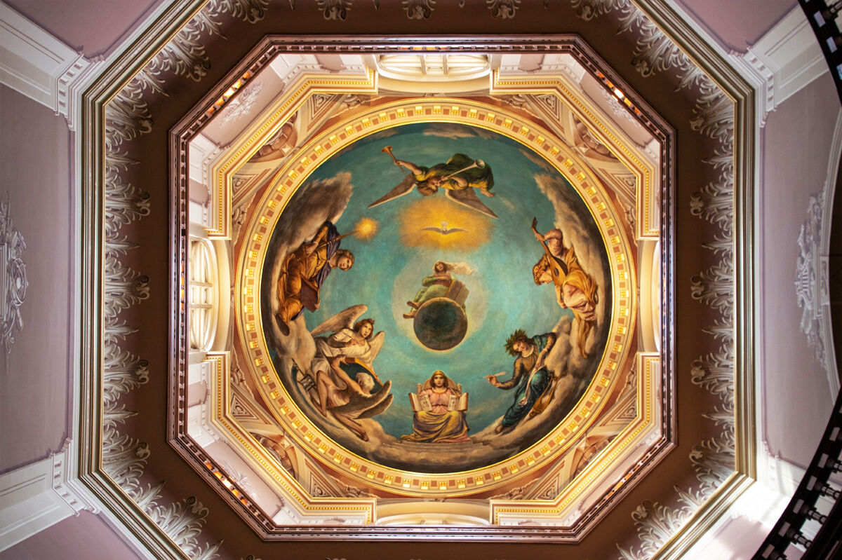 Luigi Gregorio painting of The Golden Dome ceiling...