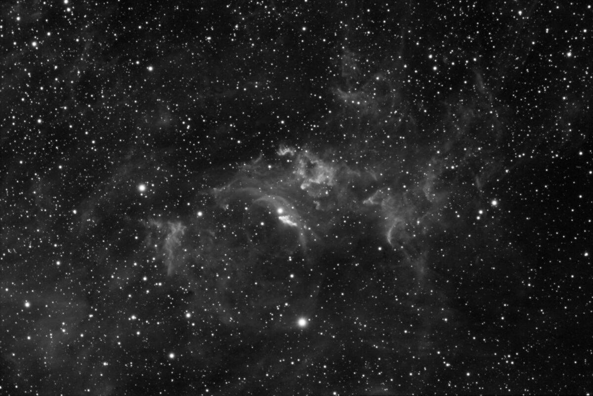 SII image of the Bubble Nebula. Note: Singly ioniz...