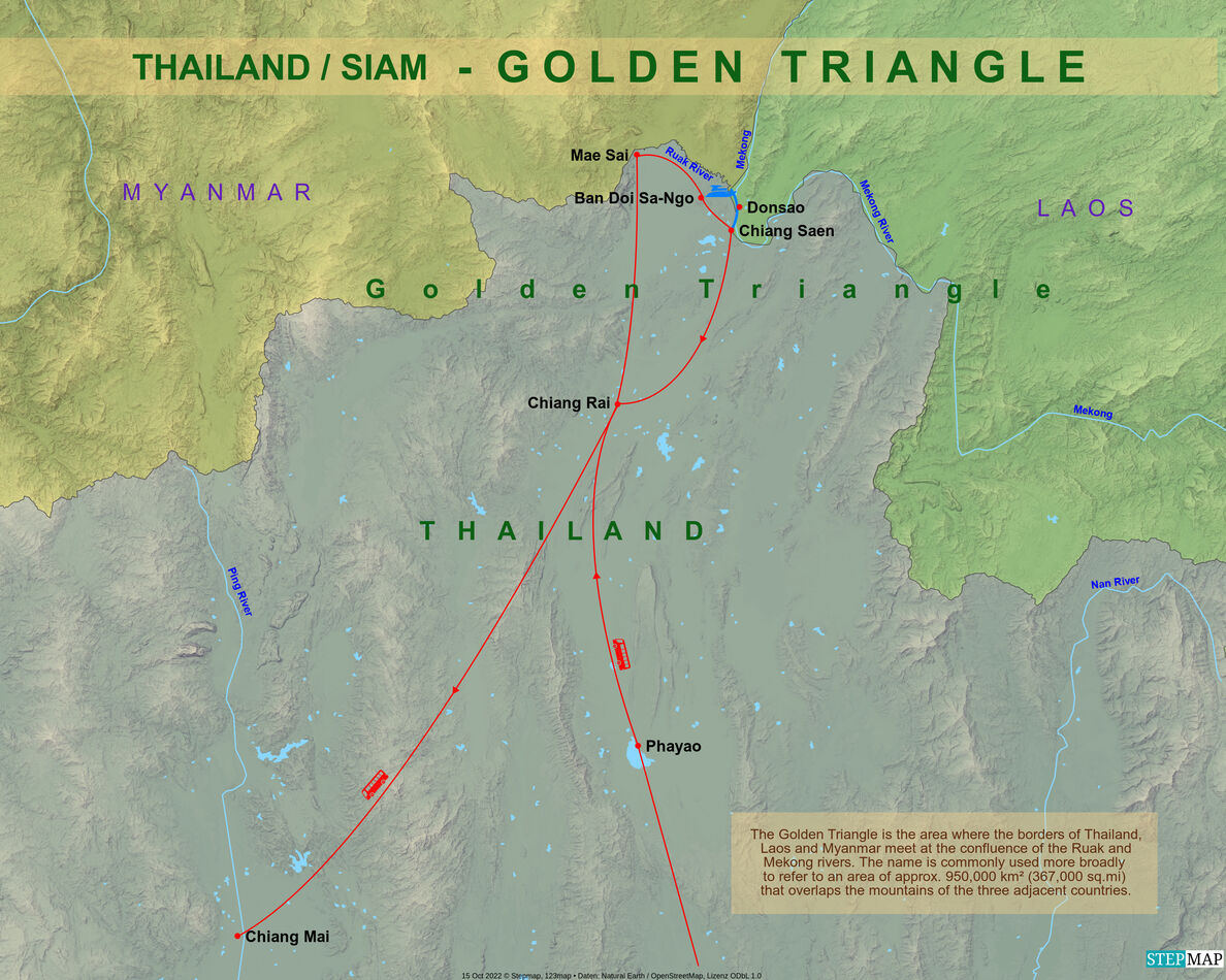 10 - Detailed trip map of the Golden Triangle segm...