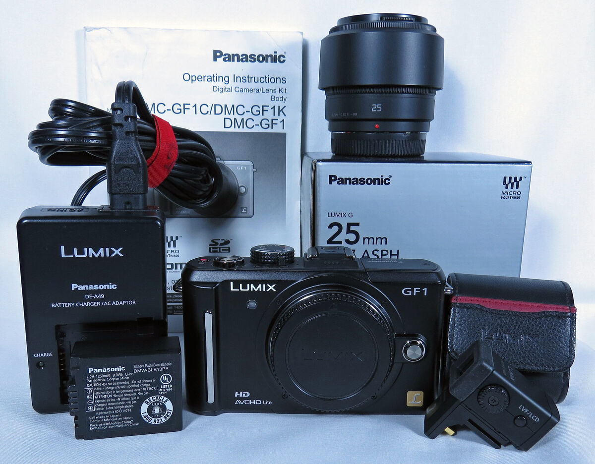 Panasonic Lumix DMC-GF1 Mirrorless Camera, Lumix G 25mm 1.7 ASPH. lens ...