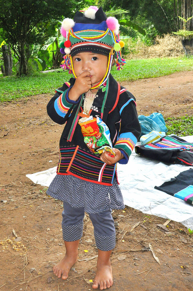 9 - A young girl from the local Akha hill tribe...