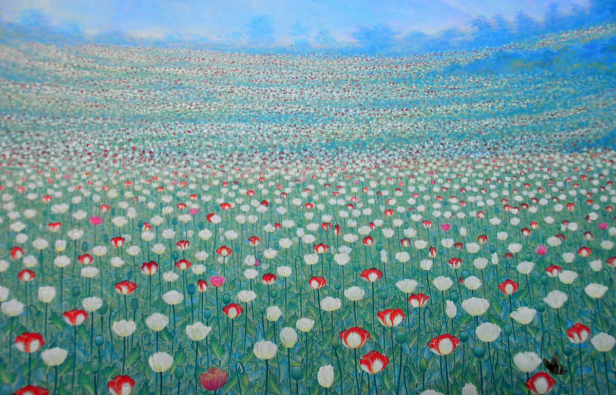 10 - Painting depicting poppy fields, exhibited at...