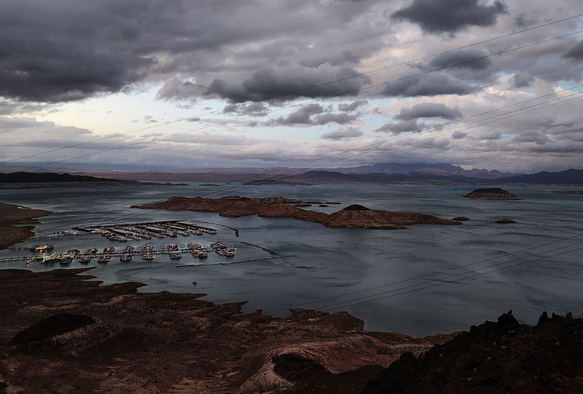 Lake Mead Post sunset pic of Lake Mead as the weather was clearing