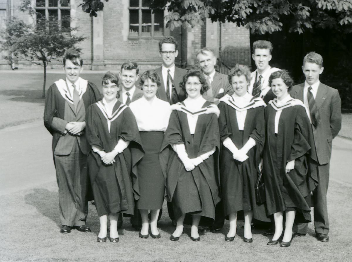 Leftmost, with my graduating class, 1958 (where ar...