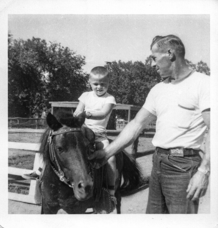 1955 - I'm riding with my Dad - Still like to ride...