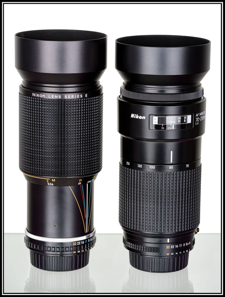 (AI-S 70-210mm f/4 E-Series Nikon Zoom) and (AF 70...