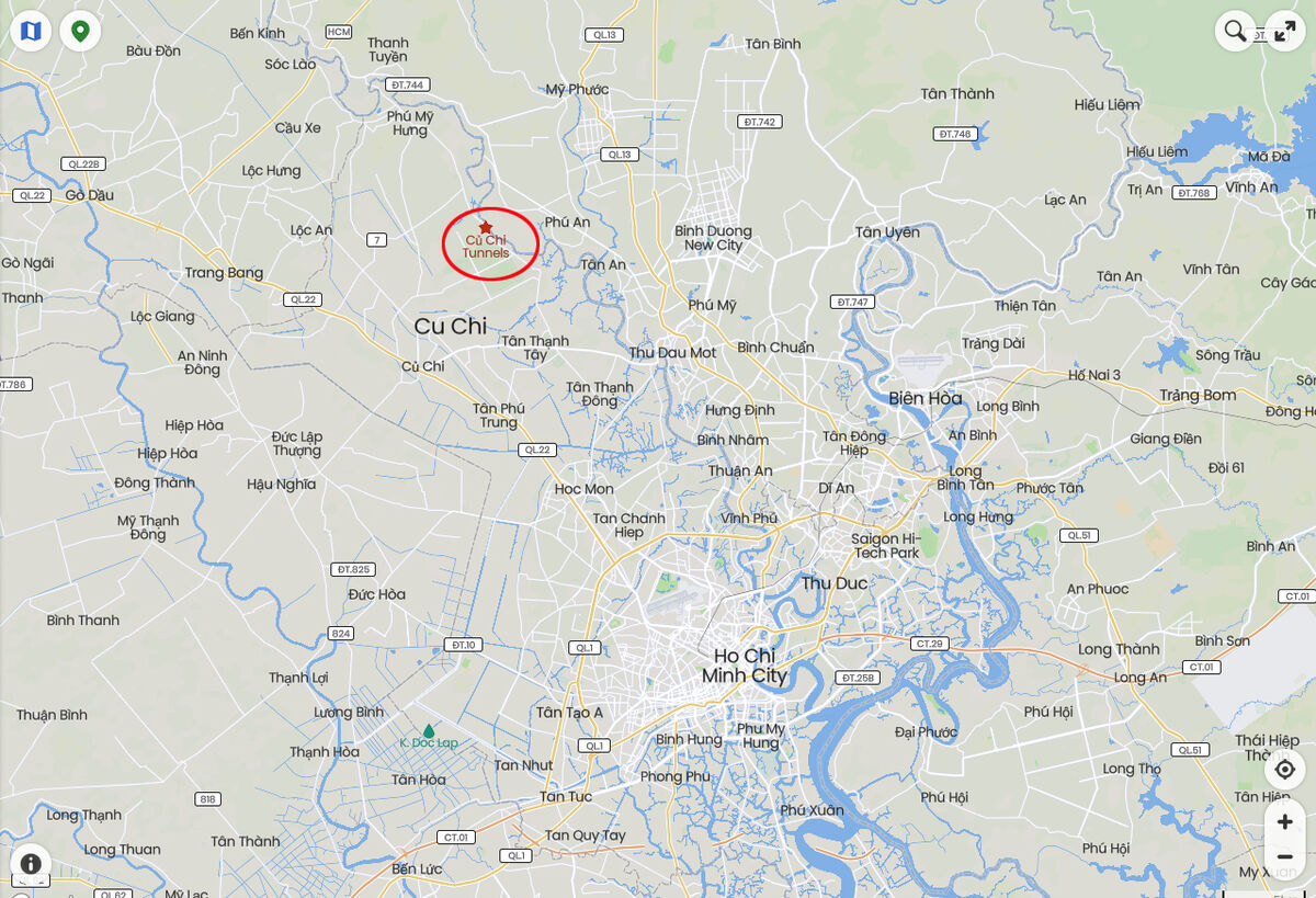 Vietnam Cu Chi Tunnels After breakfast at our hotel, we drove inland to the Cu Chi Tunnels to